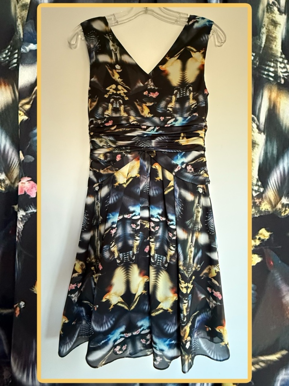 Ted Baker Sleeveless Abstract Bird Dress - Picture 5 of 9
